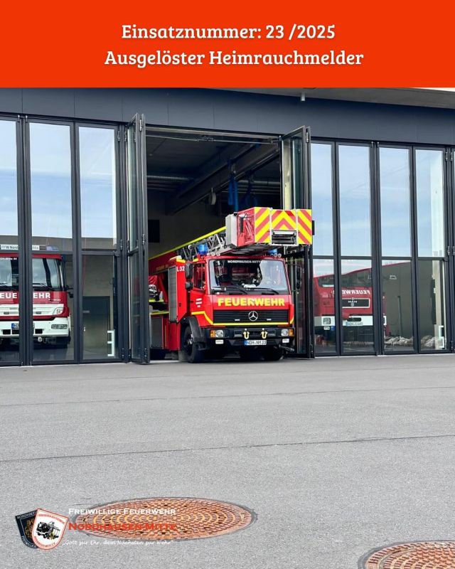 🚨Wir wurden alarmiert 🚨 

Datum:  09.04.2025
Uhrzeit: 16:41 Uhr

Einsatzstichwort: Ausgelöster Heimrauchmelder

Am späten Nachmittag wurden wir zu einem Ausgelösten Heimrauchmelder im Stadtgebiet alarmiert, für uns war kein Handeln von Nöten. 
 -> Einsatzabbruch

Weitere alarmierte Kräfte: 
🚒 Berufsfeuerwehr Nordhausen
🚒 Freiwillige Feuerwehr Bielen
🚒 Freiwillige Feuerwehr Hesserode
🚒 Freiwillige Feuerwehr Krimderode
🚒 Freiwillige Feuerwehr Petersdorf
🚒 Freiwillige Feuerwehr Steinbrücken
🚒 Freiwillige Feuerwehr Sundhausen

#feuerwehrnordhausen #berufsfeuerwehr #freiwilligefeuerwehr #brand #löschen #nordhausen #einsatz #einsatzinfo #einsatzfahrzeuge #nordhausen #hilfeleistungslöschfahrzeug #drehleiter #atemschutz